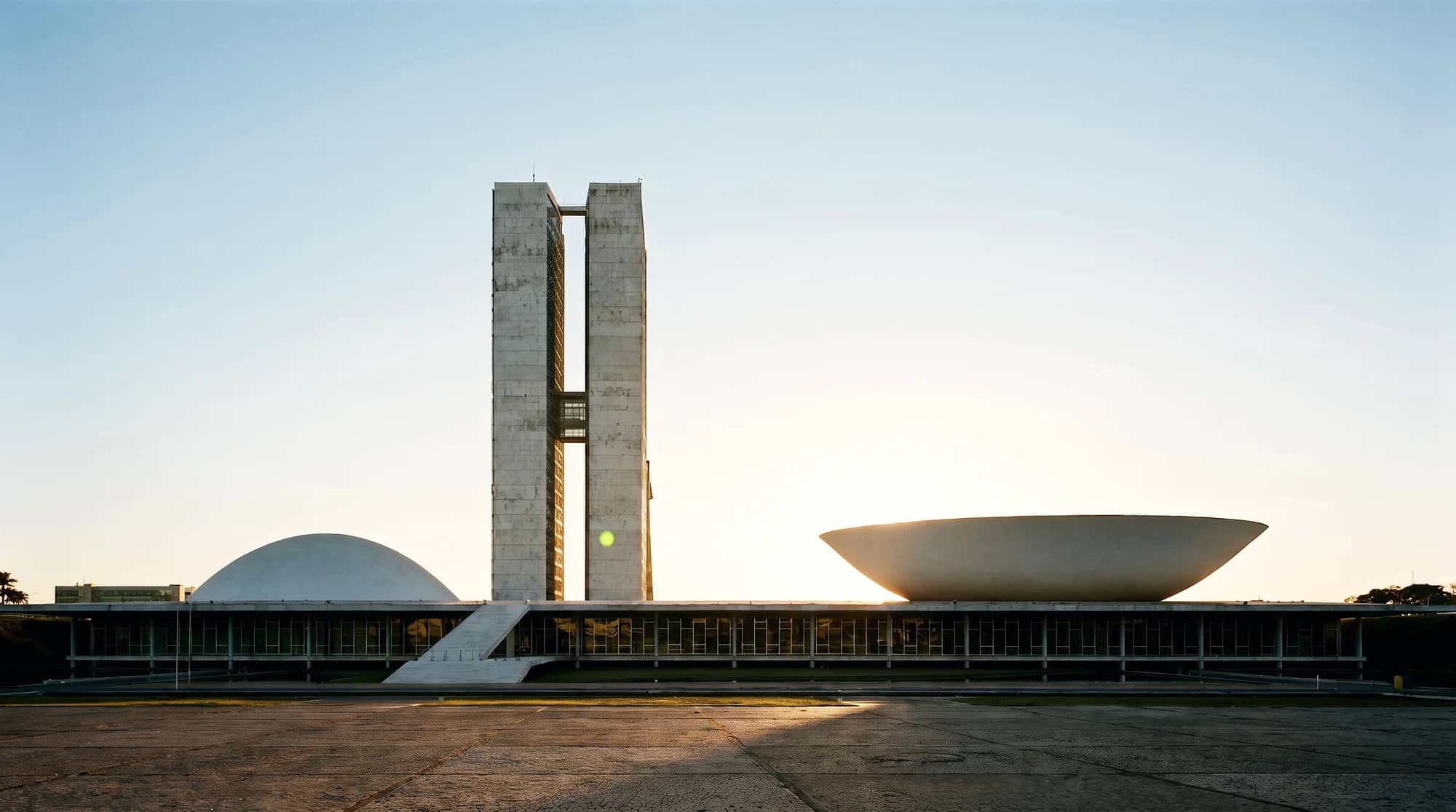 Congresso Nacional em Brasília ao amanhecer